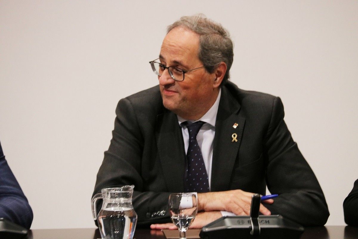 El president de la Generalitat, Quim Torra, en la cimera independentista