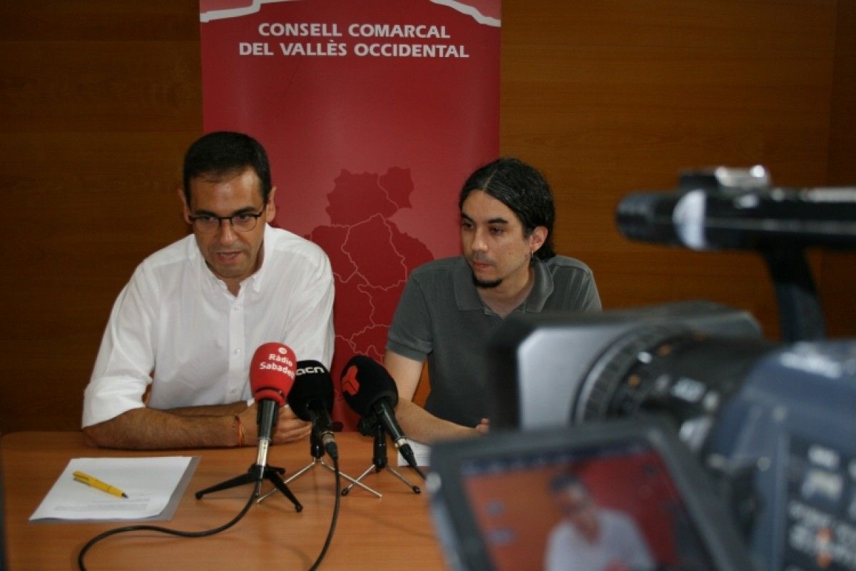 Ignasi Giménez, president del Consell Comarcal i Josep Maria Osuna, president de la Comissió de Transparència