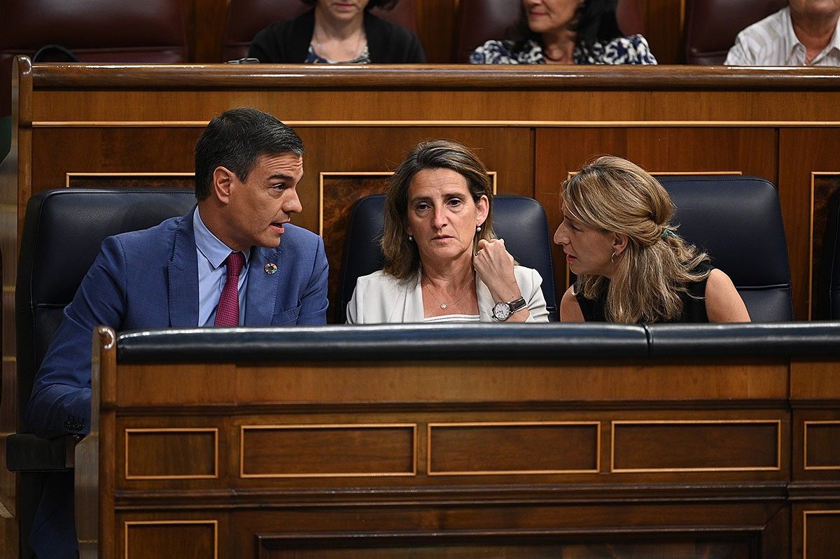 Sánchez, Ribera i Díaz, al debat de política general del Congrés