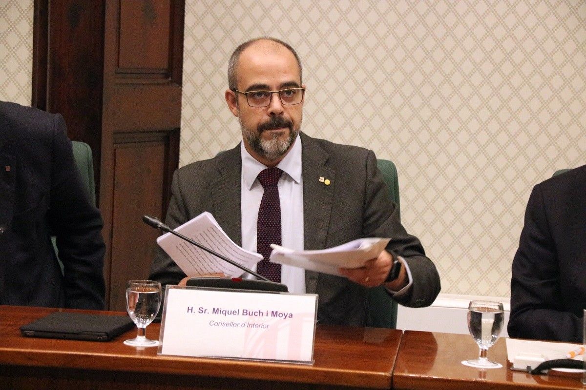 Miquel Buch ha comparegut a la comissió d'Interior del Parlament
