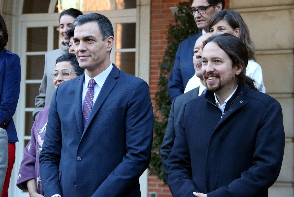 Pedro Sánchez i Pablo Iglesias, a la Moncloa 