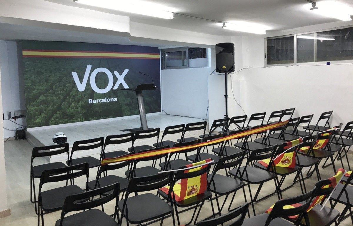 Nova seu de Vox a Barcelona, al barri de la Bonanova.