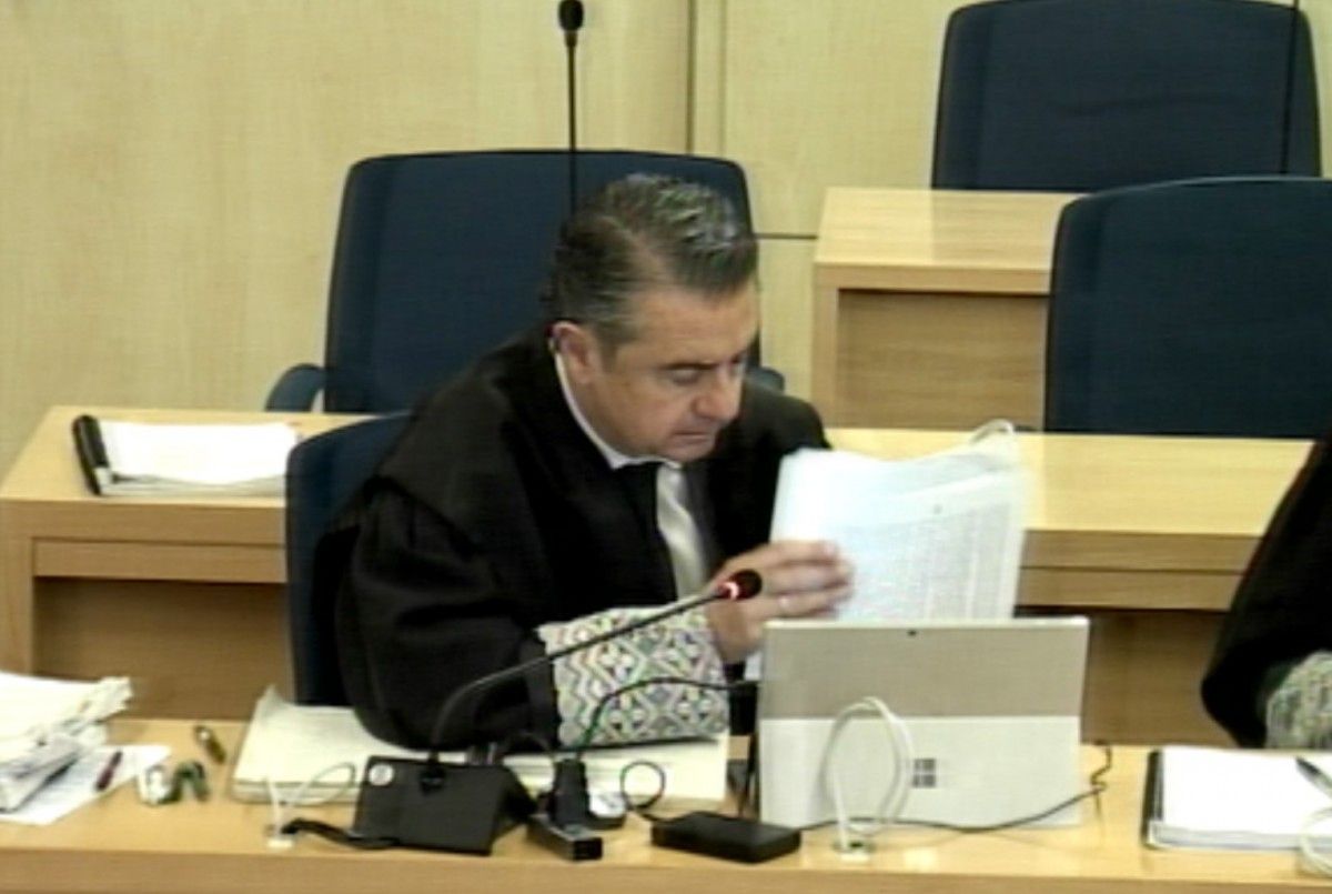 El fiscal Carballo durant la sessió a l'Audiència Nacional