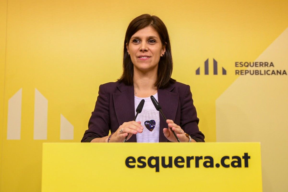 Marta Vilalta, portaveu d'ERC, en roda de premsa.