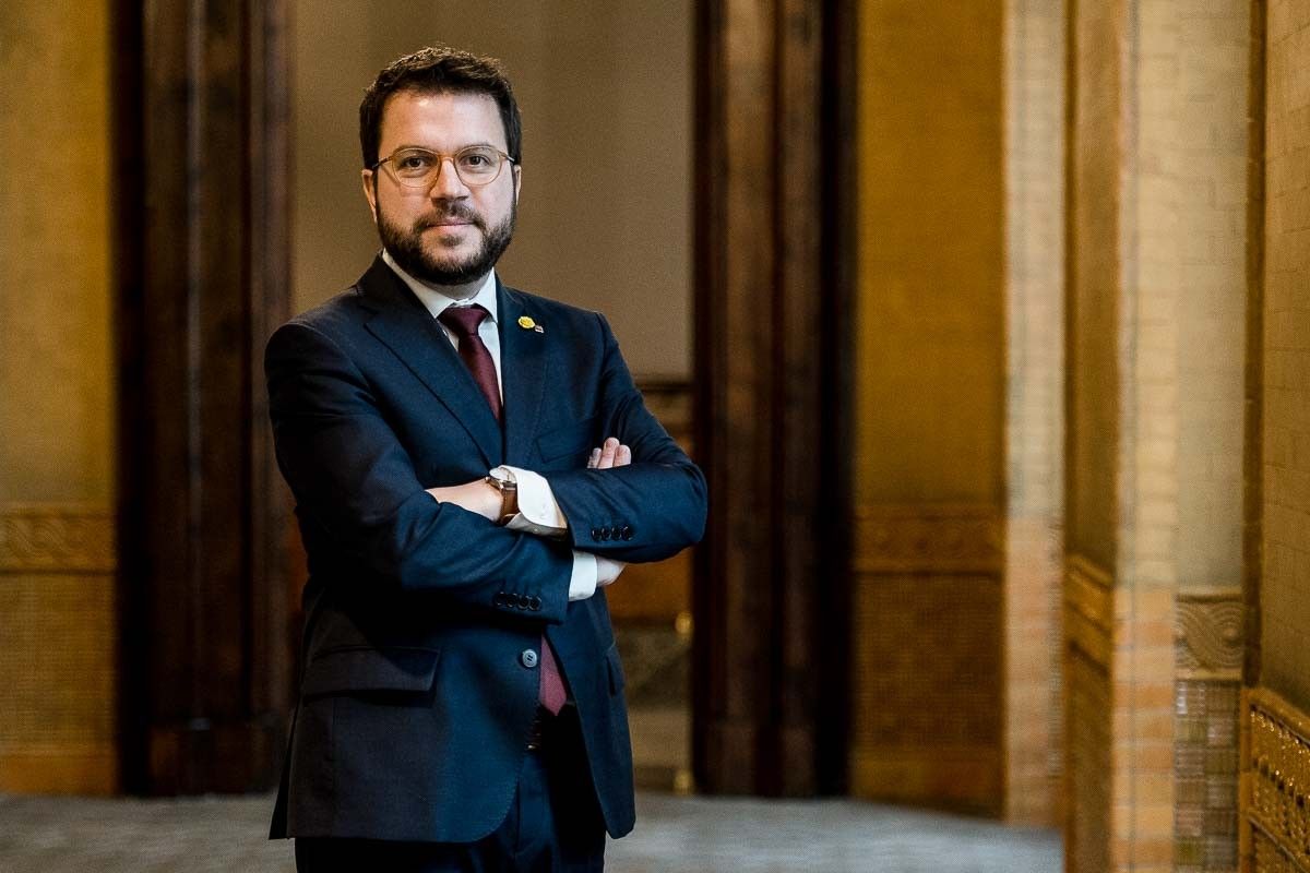El vicepresident del Govern, Pere Aragonès, divendres al Parlament