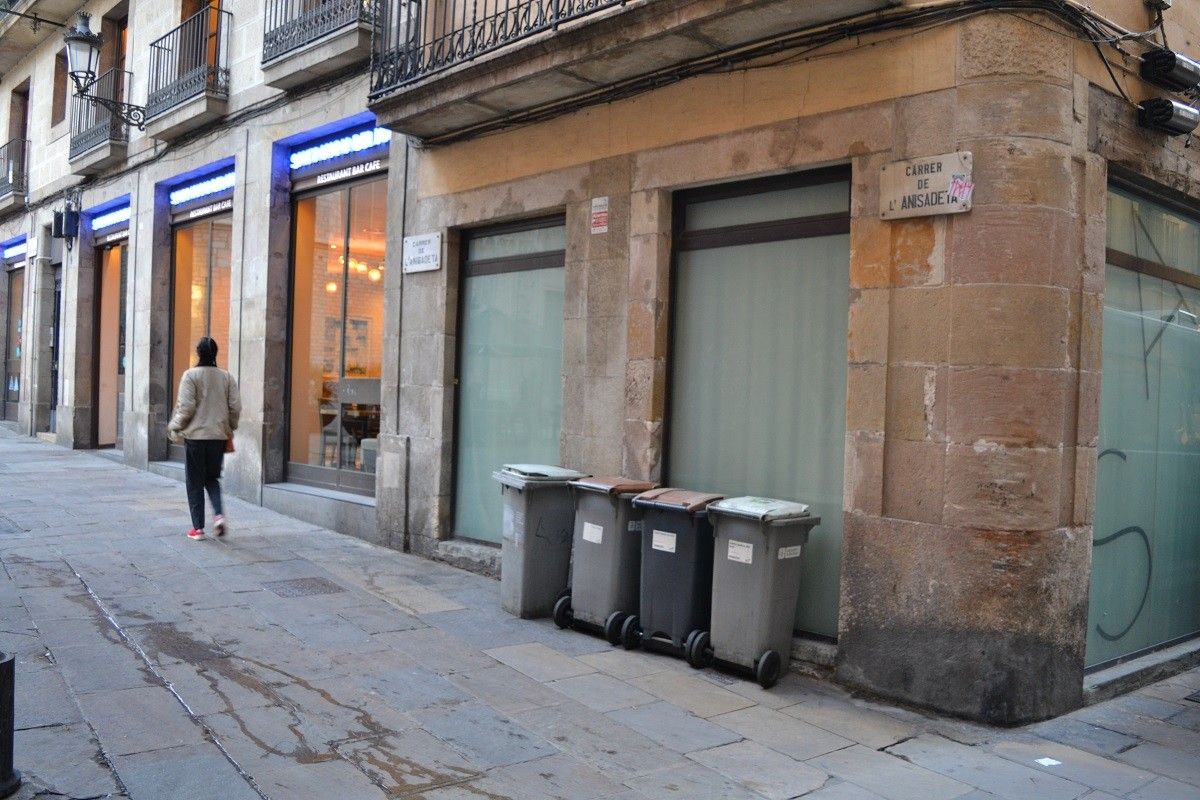 El carrer de l'Anisadeta, el més curt de Barcelona
