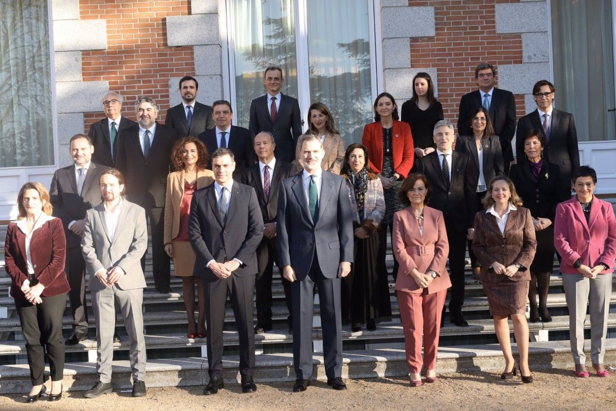 Reunió del consell de ministres a La Zarzuela amb el rei Felip VI