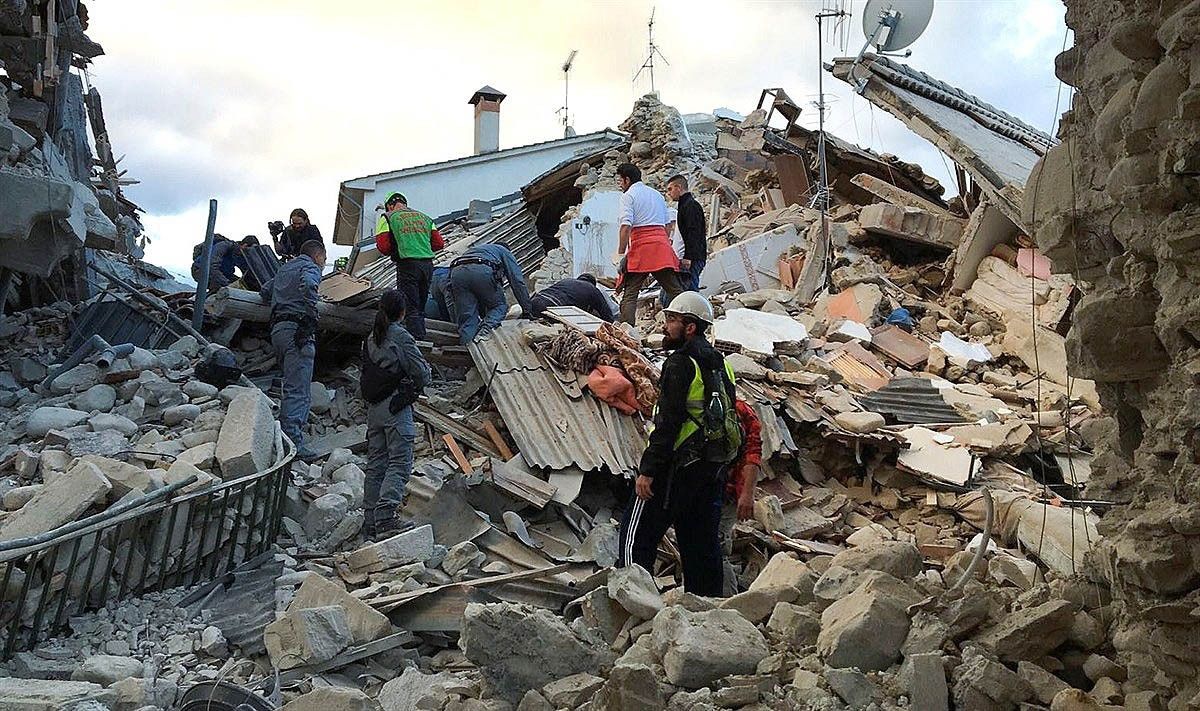 Imatge del terratrèmol d'Itàlia