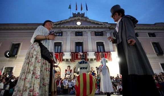 Arribada dels Gegants a l'inici de la Festa Major de Sabadell de l'any passat