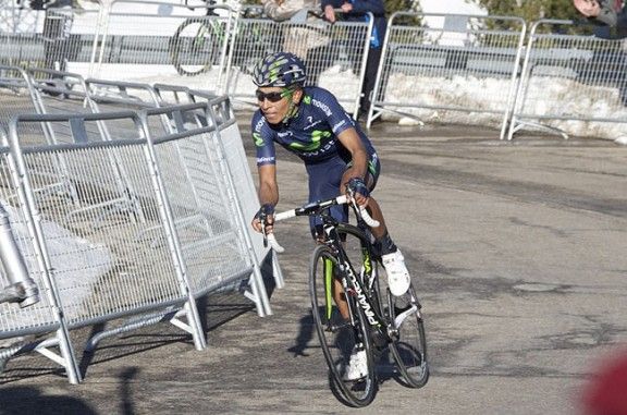 Nairo Quintana entrant a la meta de Vallter.