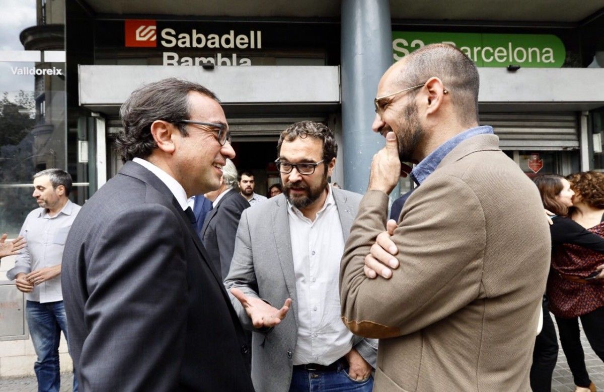 El consell Rull amb l'alcalde de Sabadell, Maties Serracant
