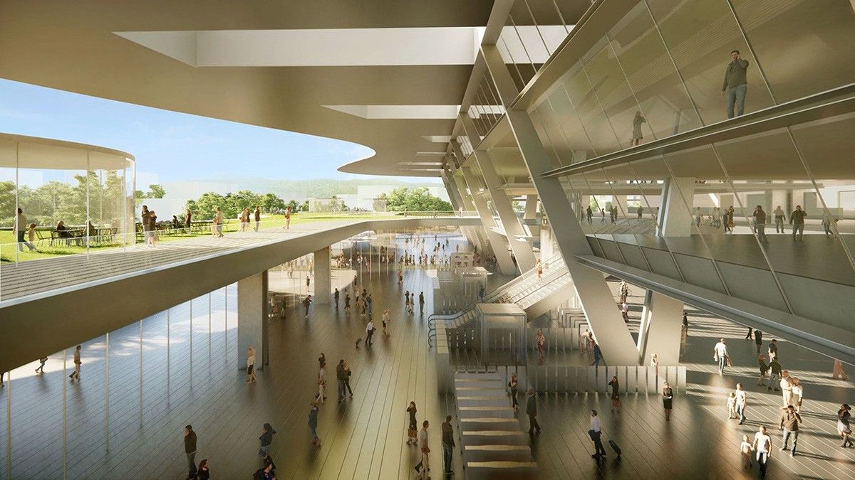 Imatge virtual del nou interior de l'estació de Sants