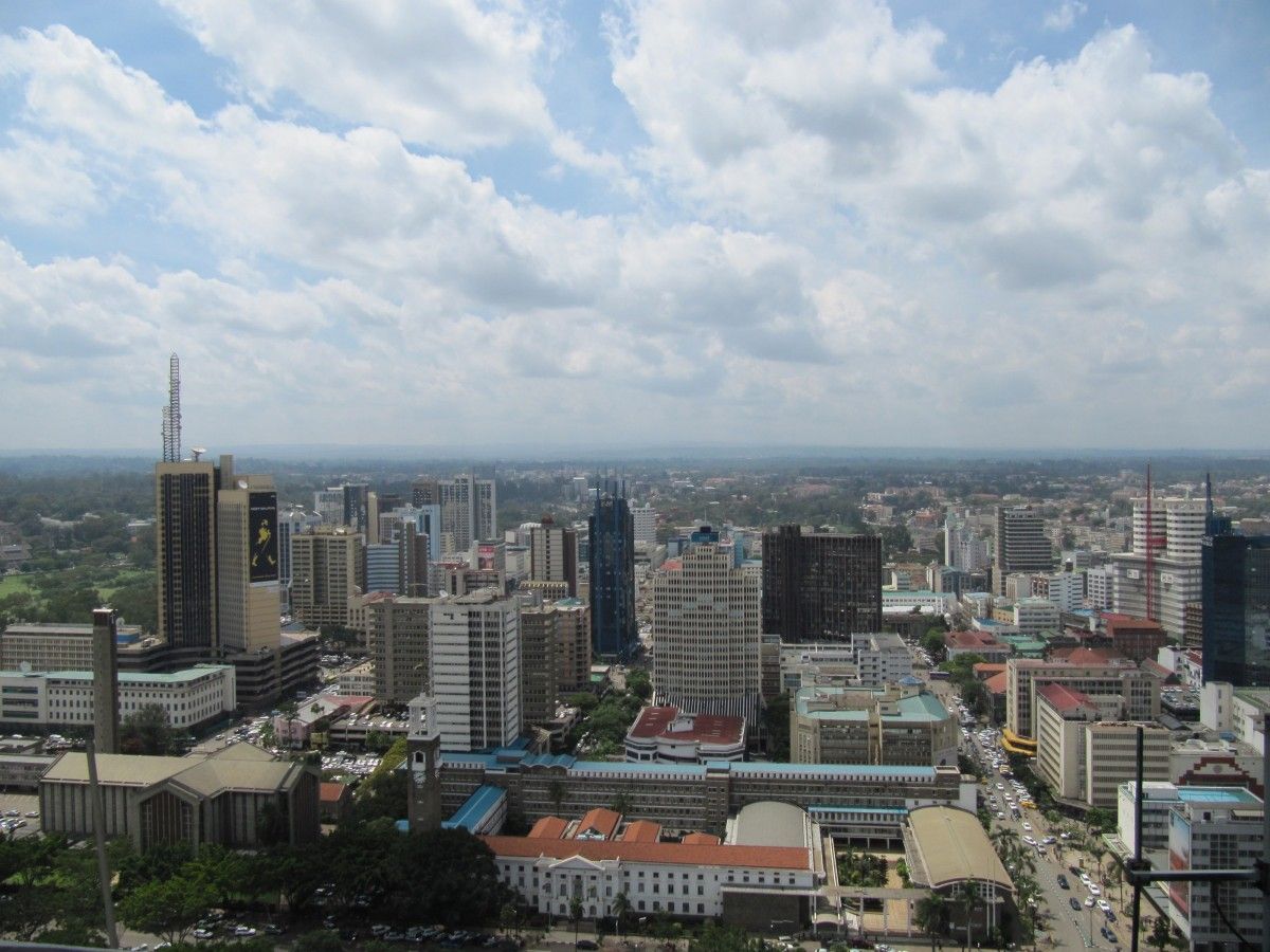 El centre econòmic de Nairobi, la capital de Kenya
