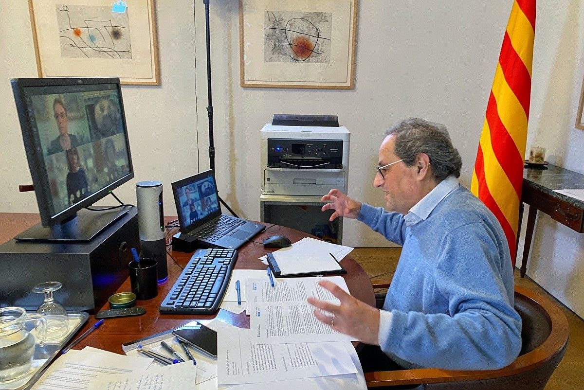 El president de la Generalitat, Quim Torra, aquest dilluns.