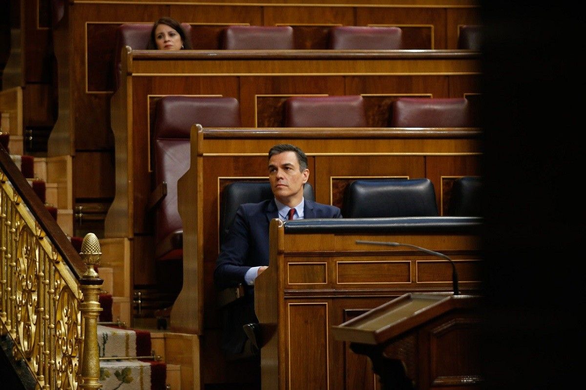 El president del govern espanyol, Pedro Sánchez, al Congrés dels Diputats