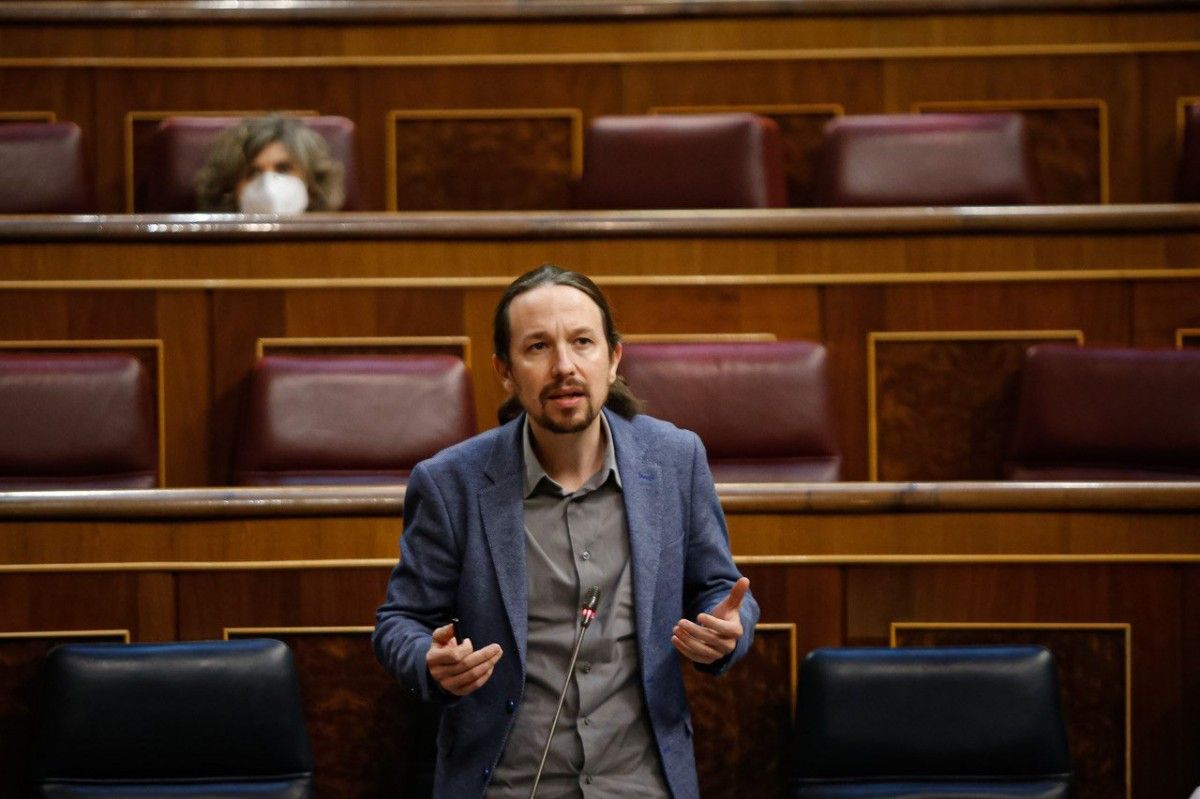 Pablo Iglesias, a la sessió de control de dimecres al Congrés.