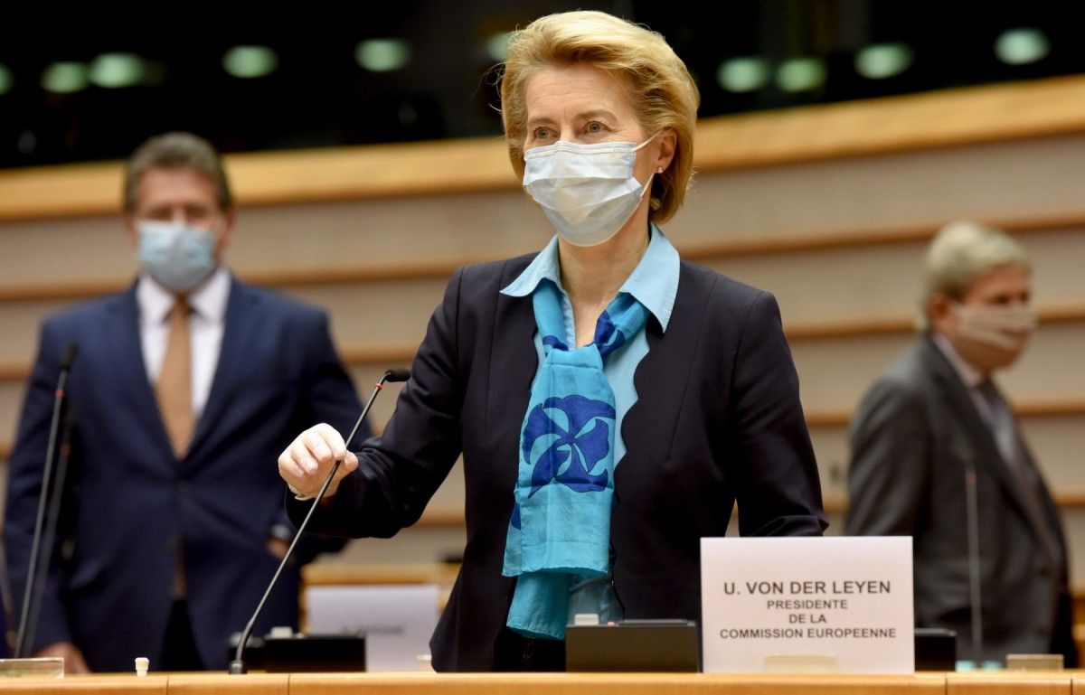 La presidenta de la Comissió Europea, Ursula von der Leyen, al Parlament Europeu.