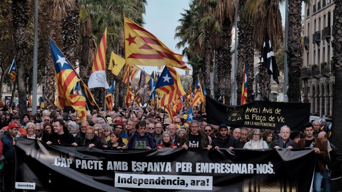Manifestació de l'ANC a Barcelona contra la reforma del codi penal