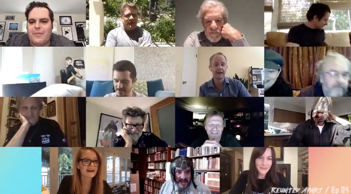 Imatge de la trobada virtual dels actors de la trilogia