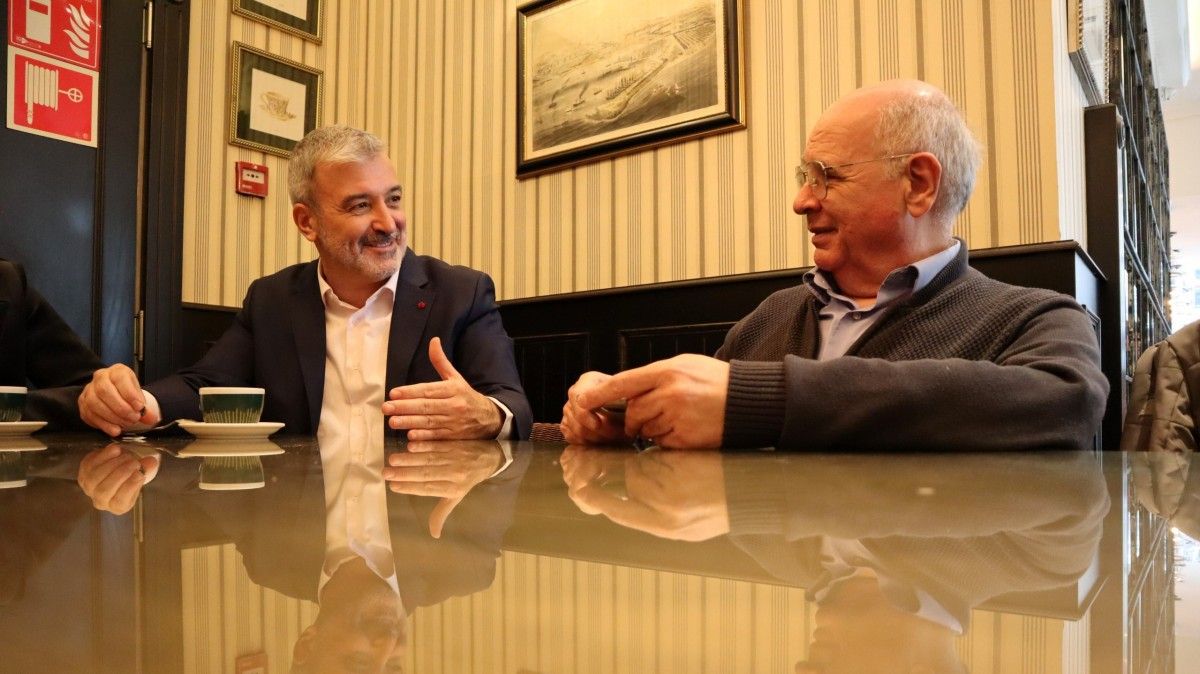 Jaume Collboni i Lluís Rabell, membres de la candidatura municipal del PSC a Barcelona