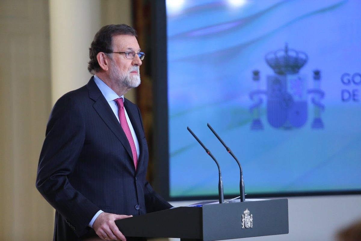 Mariano Rajoy, en la compareixença a la Moncloa