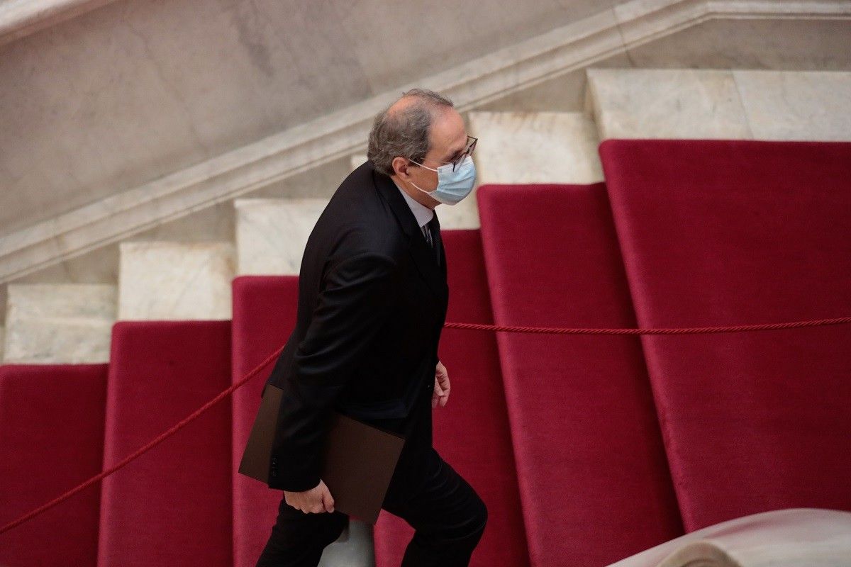 El president de la Generalitat, Quim Torra, al Parlament