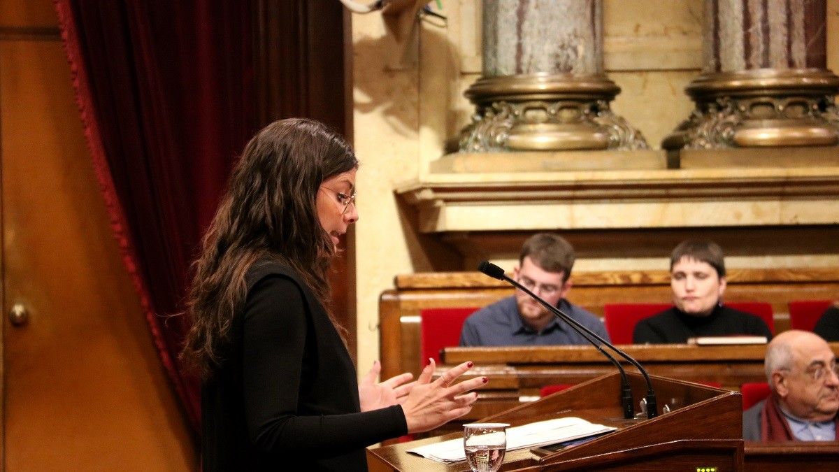 Mònica Sales, portaveu parlamentària de Junts, en el debat dels pressupostos.