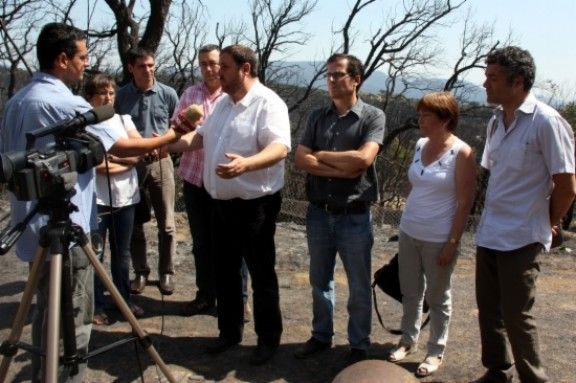 Oriol Junqueras amb l'alcaldes de la zona.
