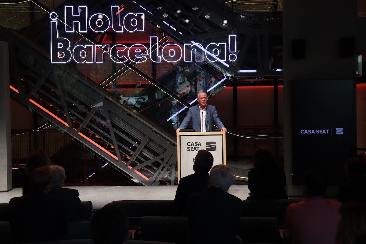 El president de Seat, Carsten Isensee, a la inauguració de la Casa Seat a Barcelona