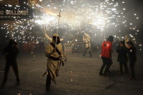 Correfoc de la Festa Major de Sant Joan de les Abadesses.