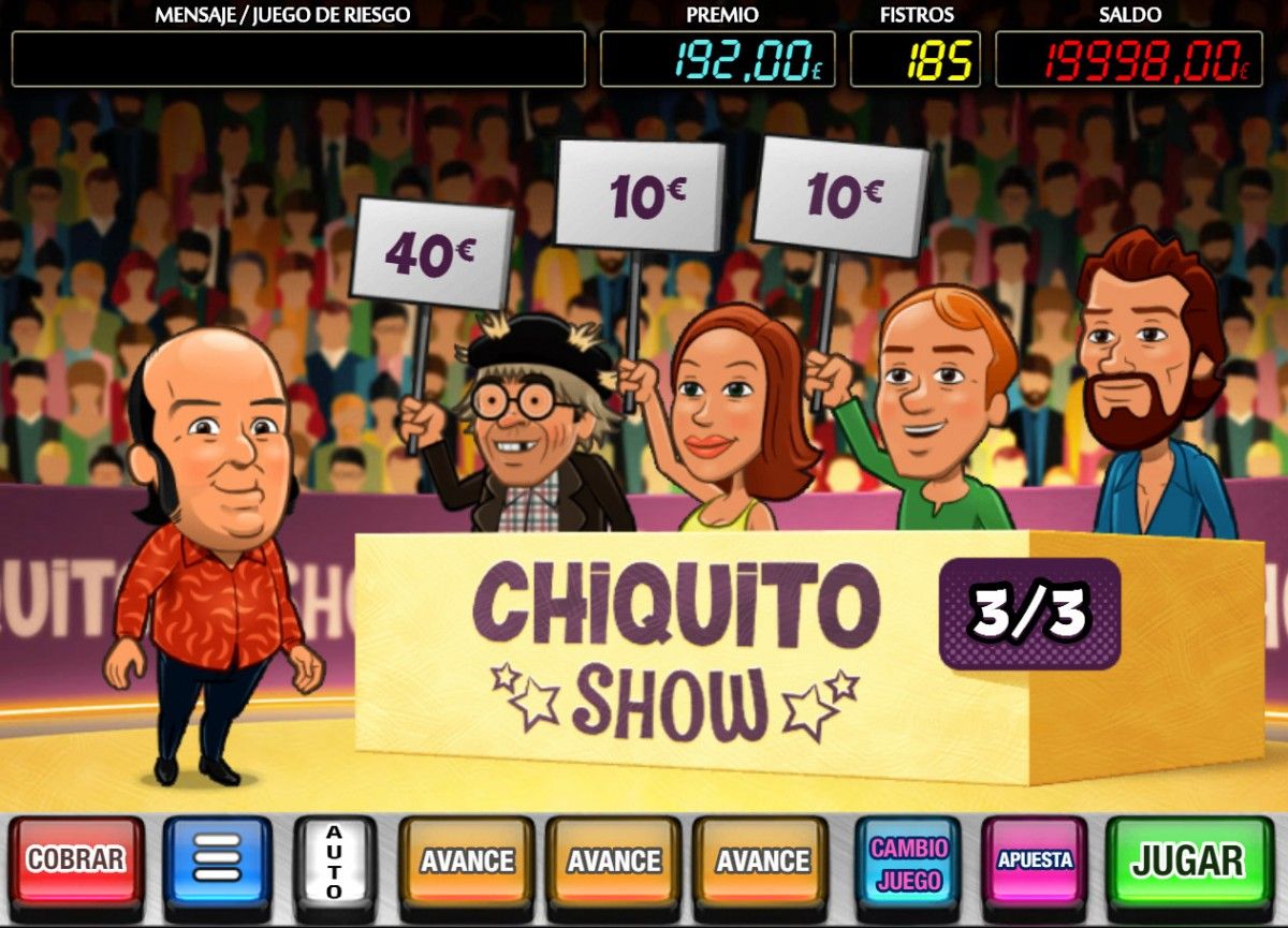 El minijoc de Chiquito actuant en un plató de televisió