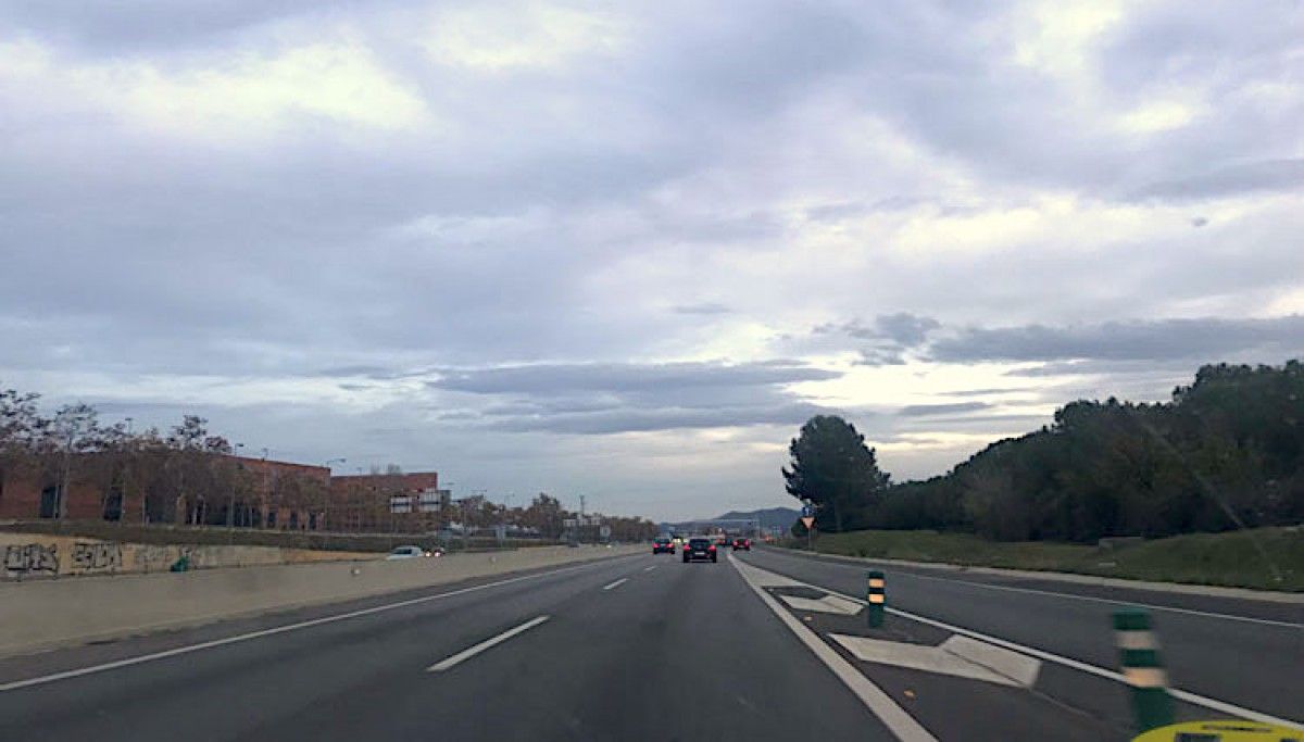 L'autopista C-58, al seu pas per Sabadell i Sant Quirze