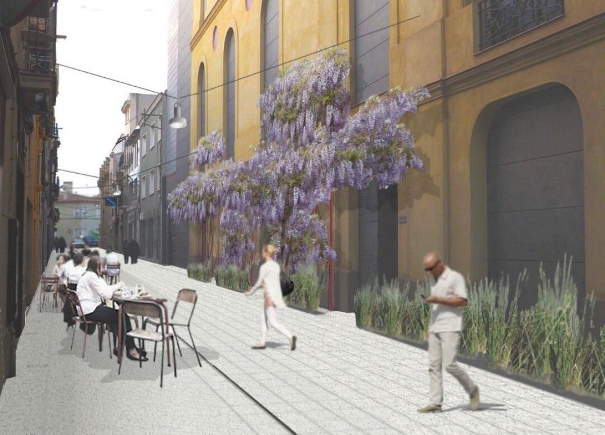 Simulació de com quedarà el carrer Sant Pere de Sabadell