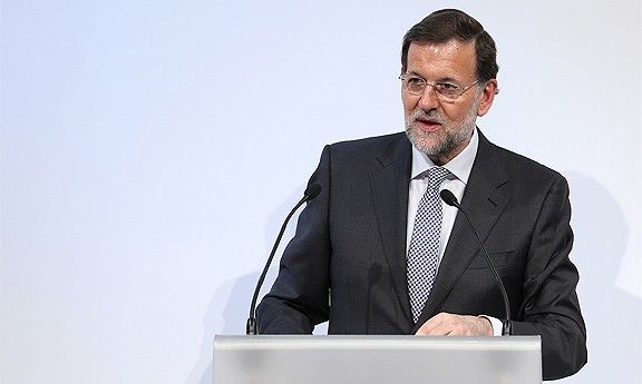 El president del govern espanyol, Mariano Rajoy, en una compareixença de premsa a la Moncloa.