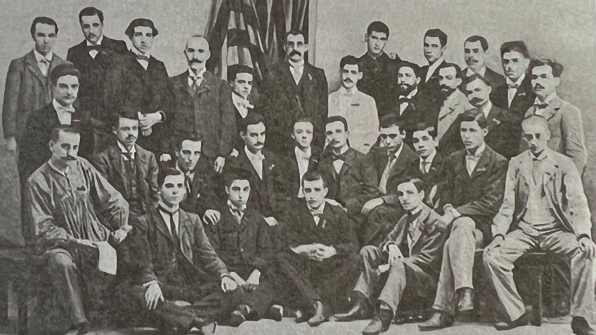 Grups de detinguts l'11 de setembre de 1901, fundadors de La Reixa