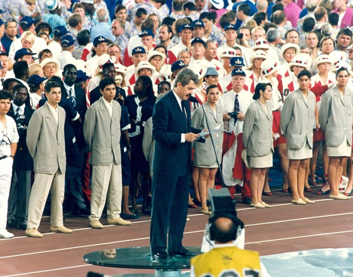 Pasqual Maragall, durant la inauguració dels Jocs de Barcelona '92