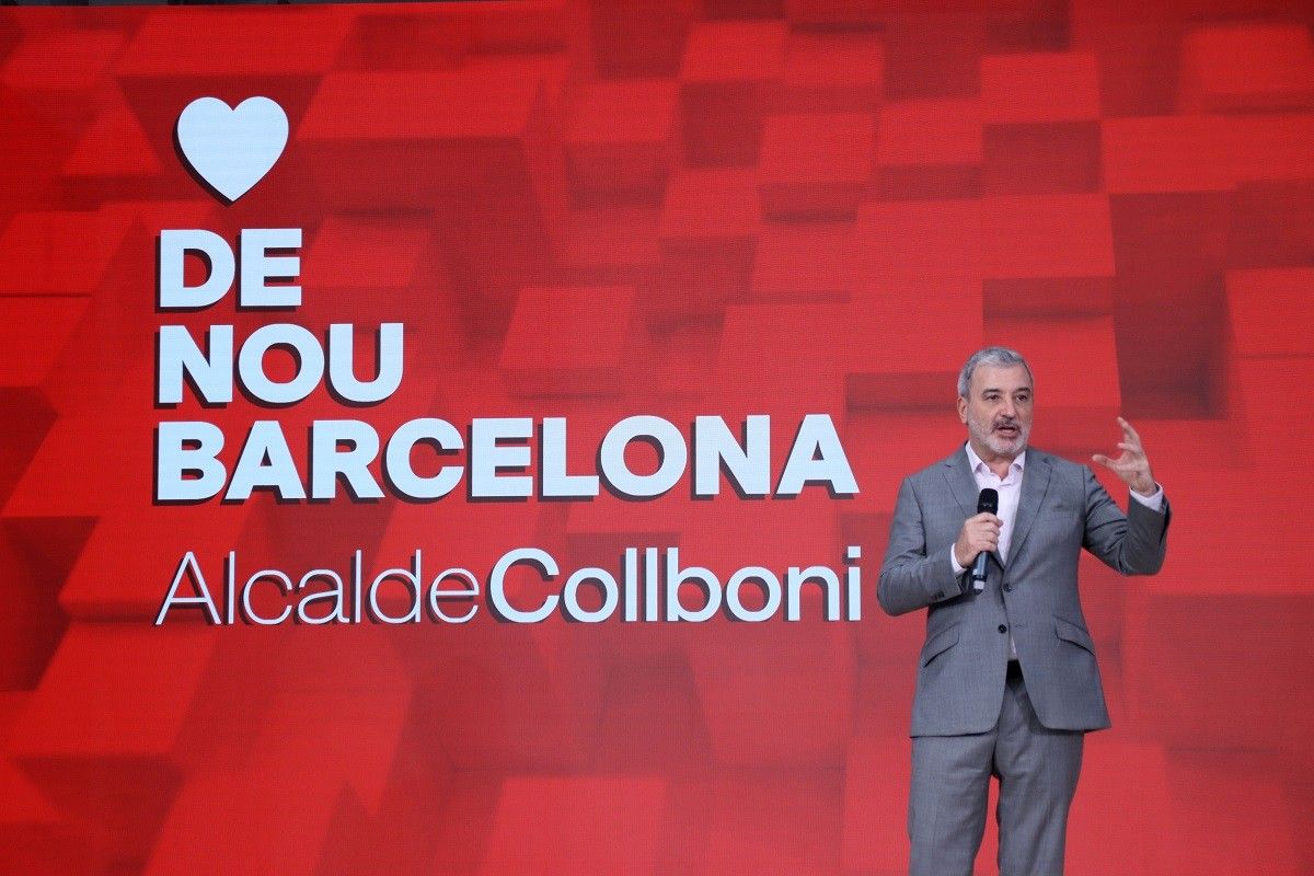 Jaume Collboni, en un acte de campanya