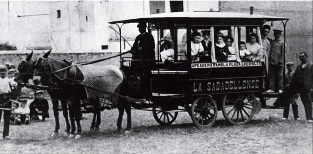 Un dels primers serveis de bus de Sabadell, al 1909