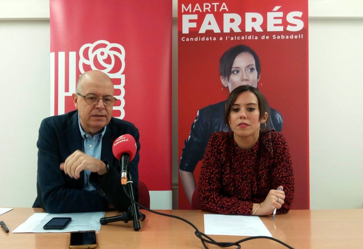 El diputat José Zaragoza i l'alcaldable del PSC, Marta Farrés