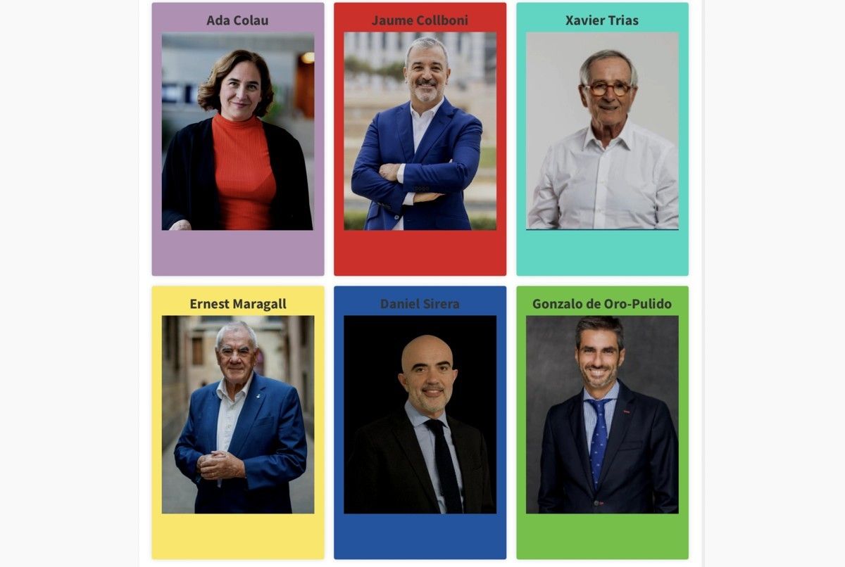 Els líders dels partits amb representació dins l'Ajuntament de Barcelona. 