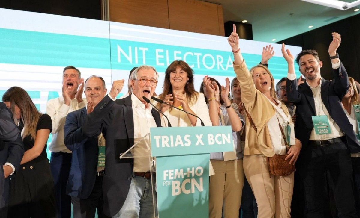 Xavier Trias, a la seu electoral de Junts.