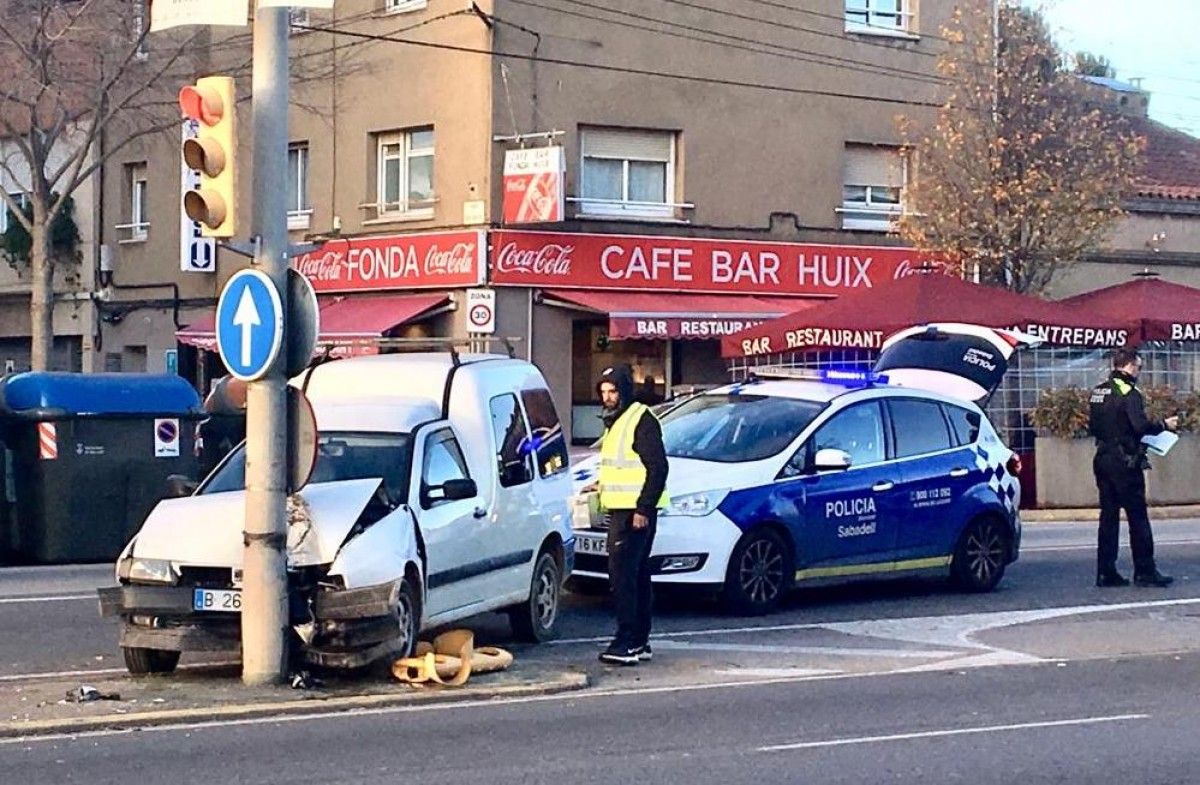 L'accident a la Gran Via de Sabadell.