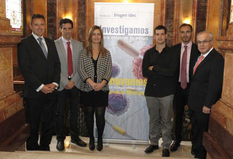 Arnau Busquets va rebre a Madrid el Premi Biogen.