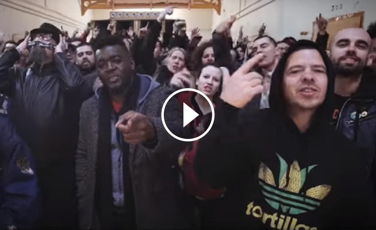 Videoclip de la cançó conjunta en solidaritat amb els rapers condemnats.