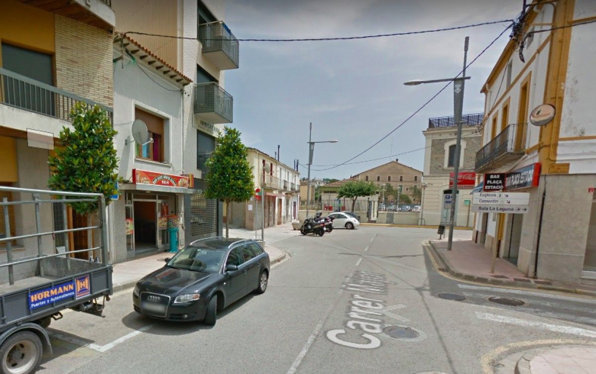 El carrer Major de Sils, a Girona 