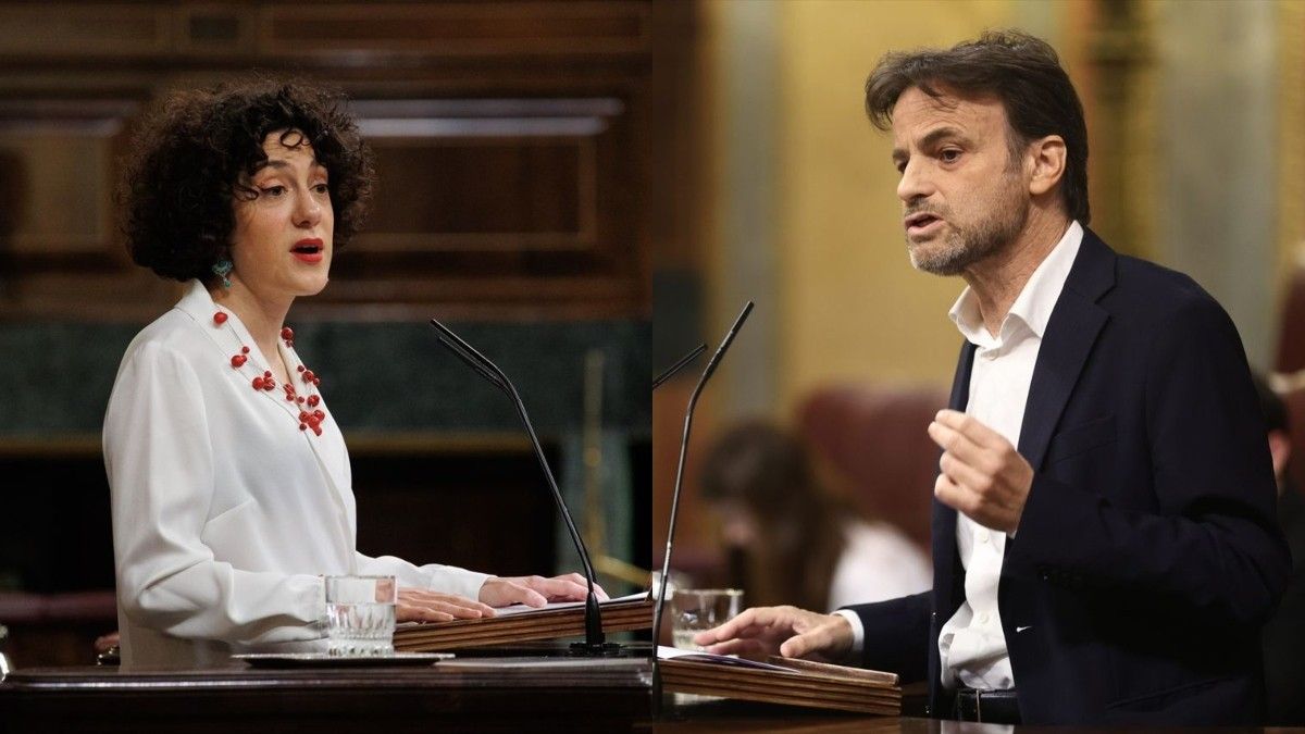 Aina Vidal i Jaume Asens, al Congrés dels Diputats.