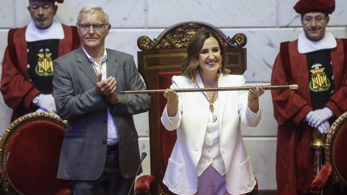 María José Català, alcaldessa de València, en la seva investidura