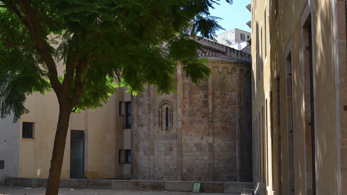 L'absis de la Capella de Sant Llàtzer, al Raval