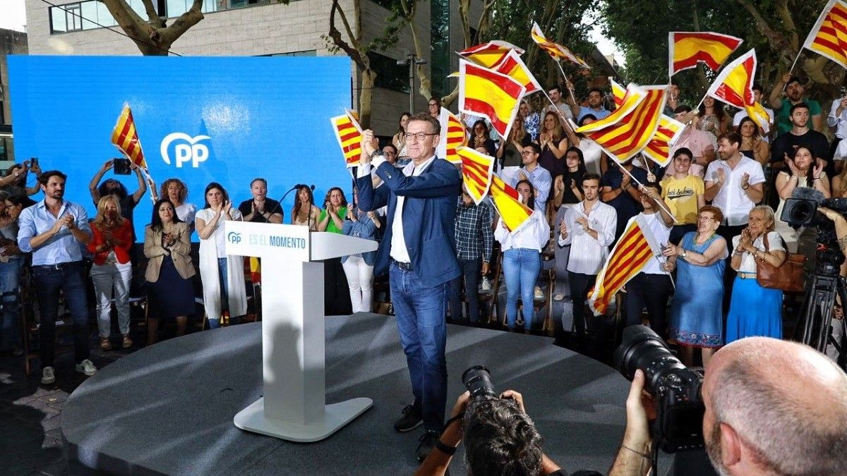 Feijóo aquest dijous a Castelldefels, en l'acte d'inici de campanya