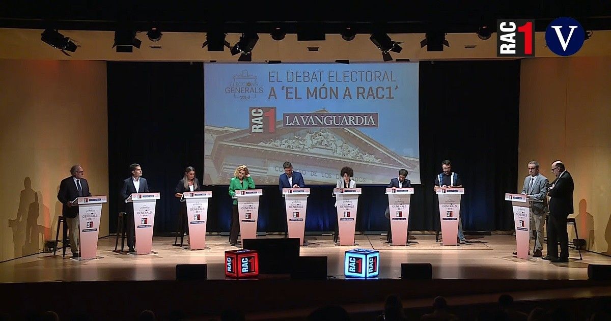 Tots els participants al primer debat de la campanya electoral del 23-J